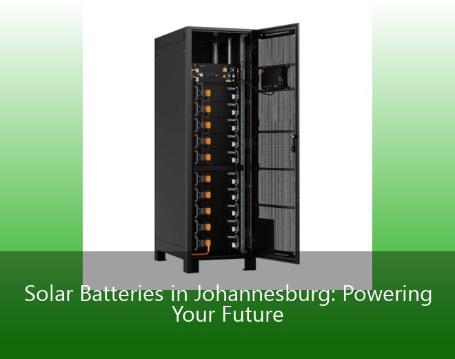 Solar Batteries in Johannesburg: Powering Your Future